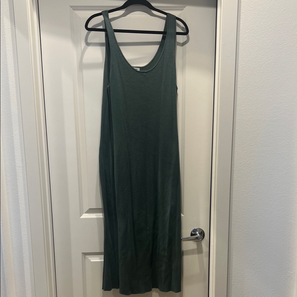 Women’s Sleeveless Tank Dress - Dark Green